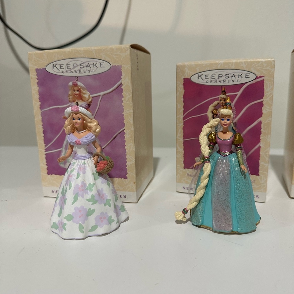 Keepsake Barbie Spring Ornament Princess Figurines Collectible 90s Y2K Lot of 4 - Picture 2 of 4